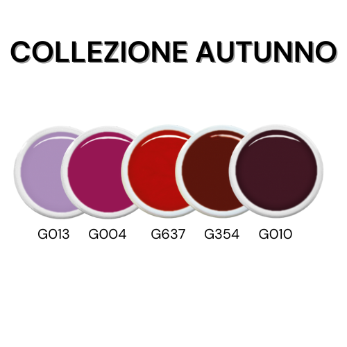 Collection de gels de couleur d'automne